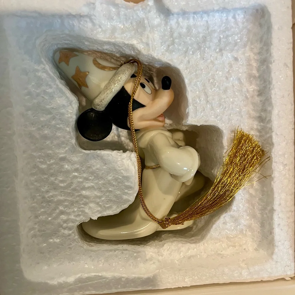 Lenox Disney Fantasia Mickey Mouse Holiday Ornament - Cream and Black - Picture 5 of 9